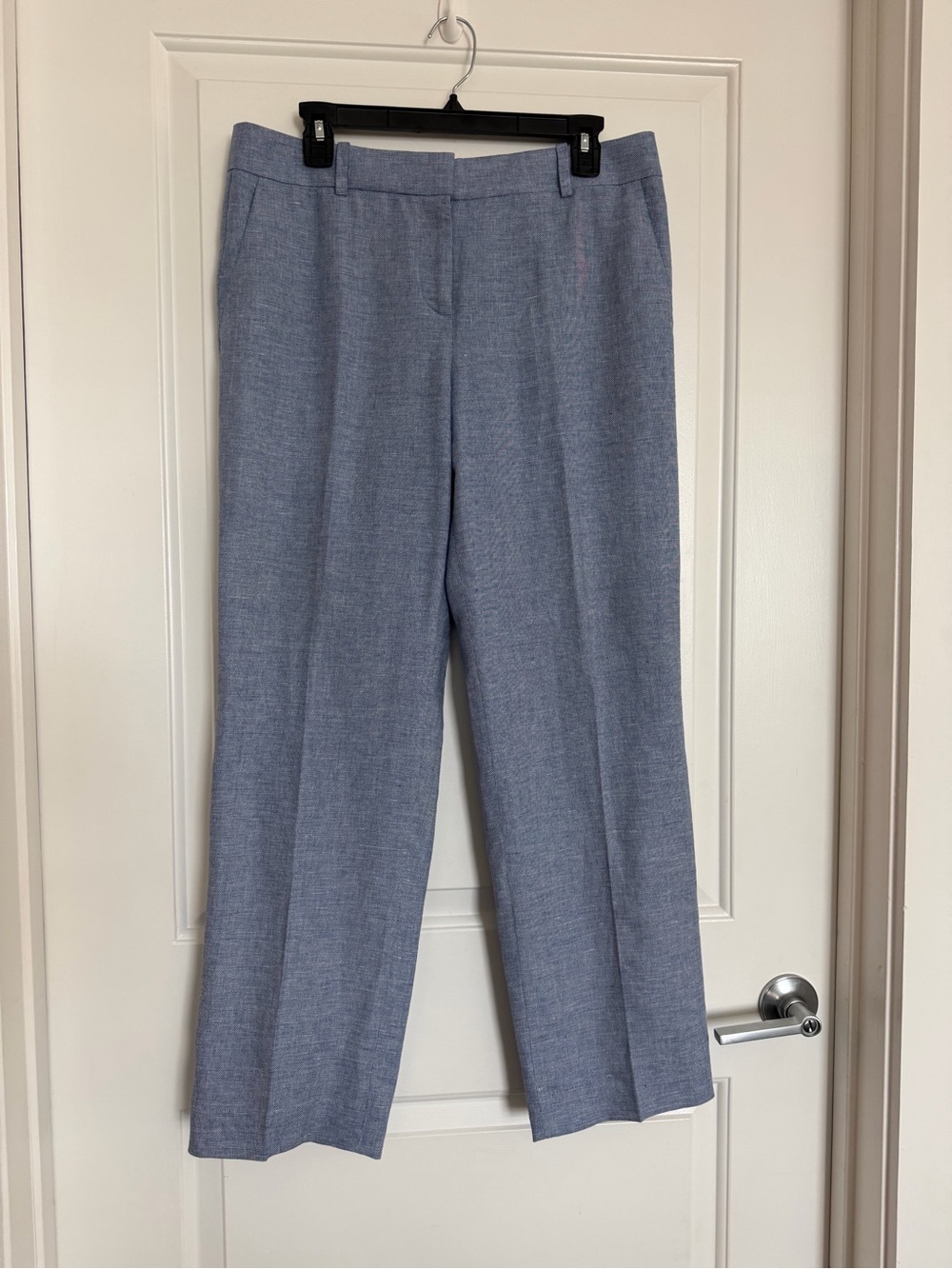 Ann Taylor Linen Blend Chambray The Straight Lightweight Size 12